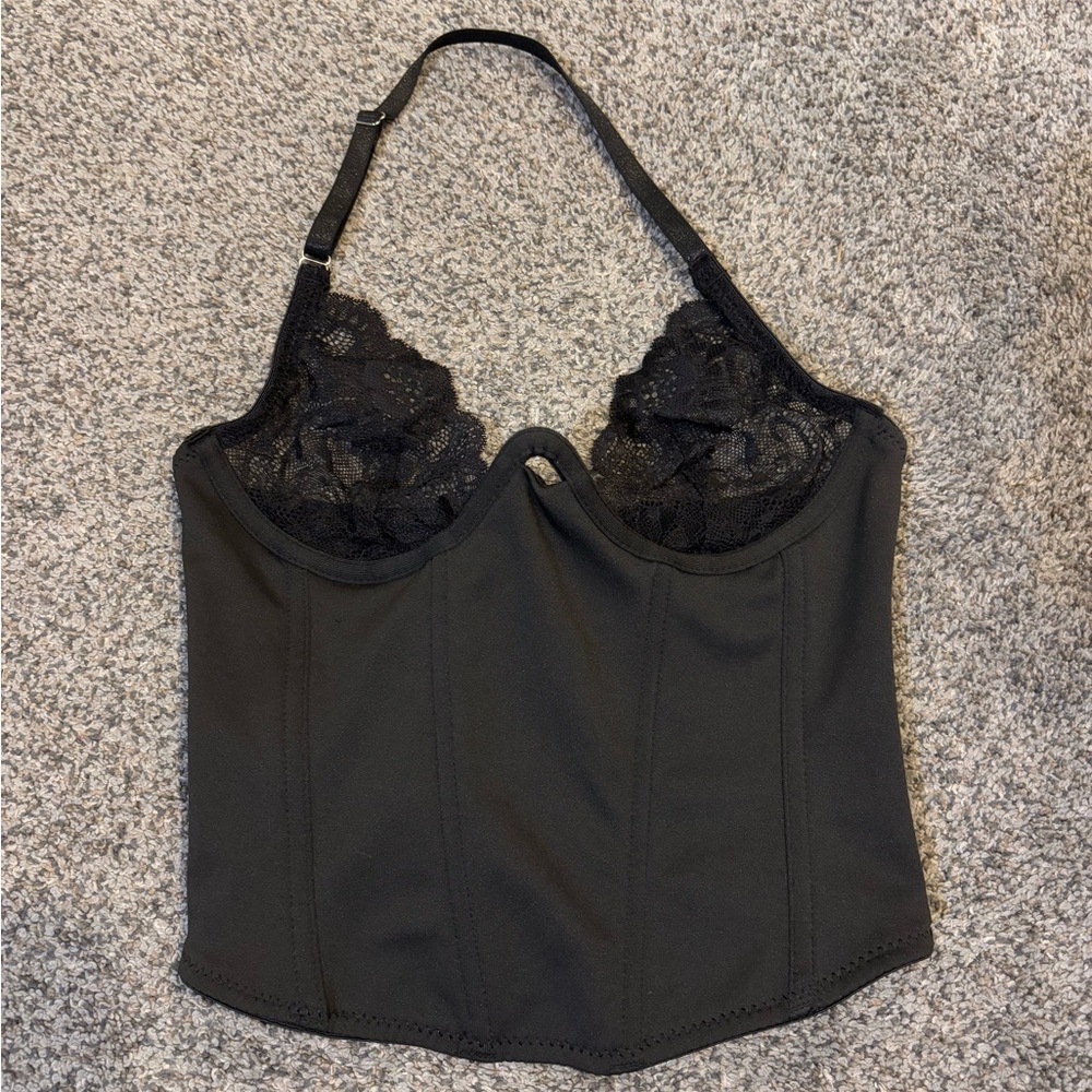 Black Lace Corset Top